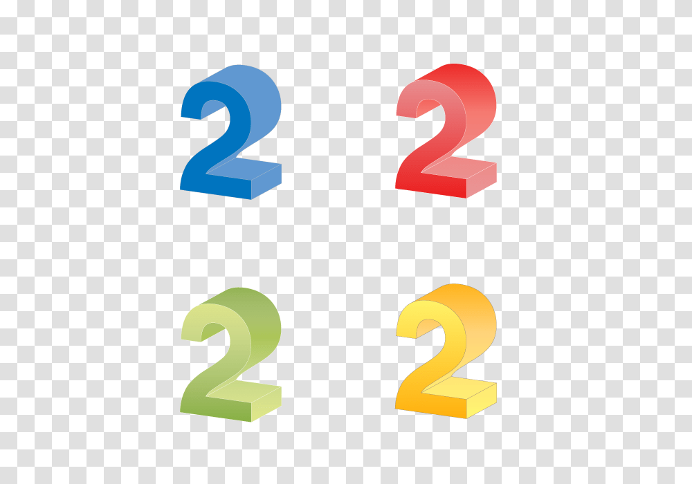 Number Number Stereo Character Green Red Gradient, Alphabet Transparent Png