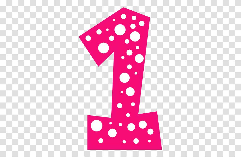 Number One Birthday 2 Image Pink Polka Dot Number, Symbol, Text, Rug, Purple Transparent Png