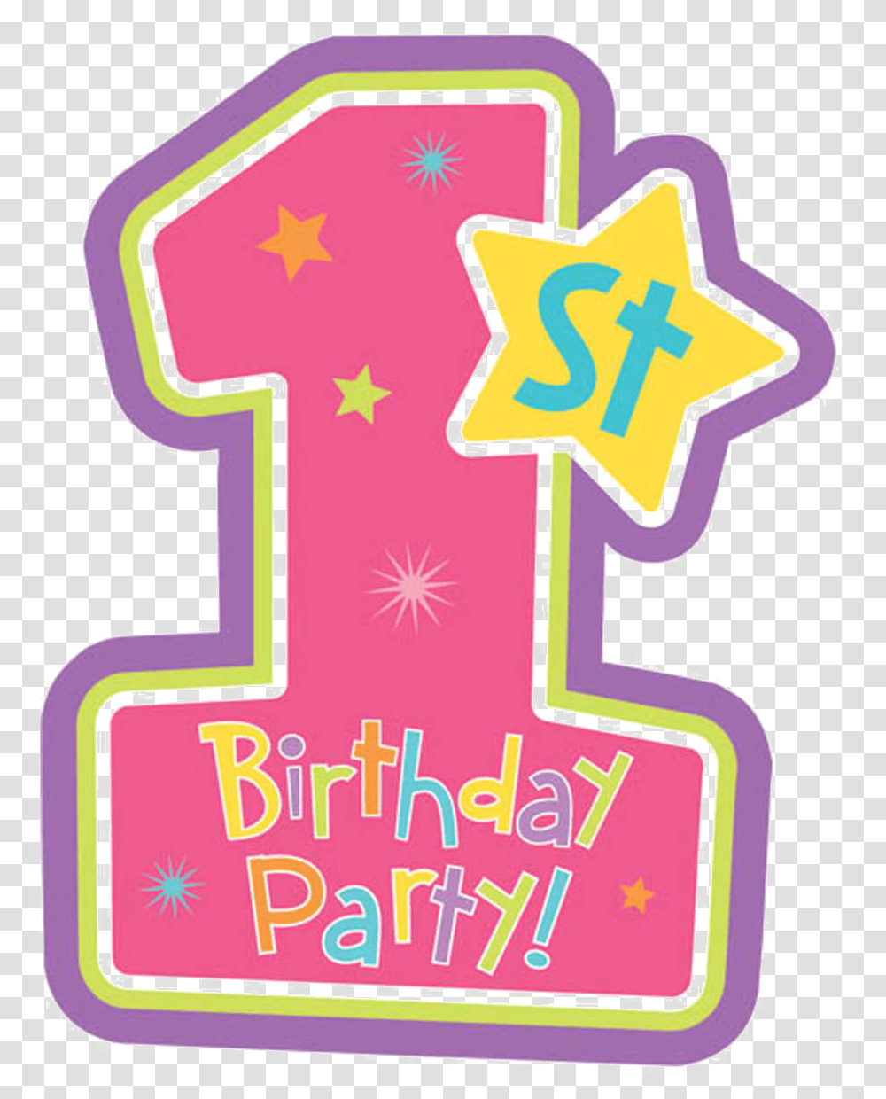 Number One Birthday 5 Image Happy 1st Birthday, Text, Symbol, Purple, Alphabet Transparent Png