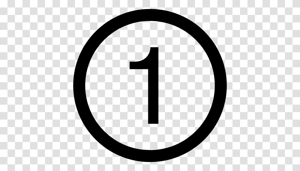 Number One In A Circle Transparent Png