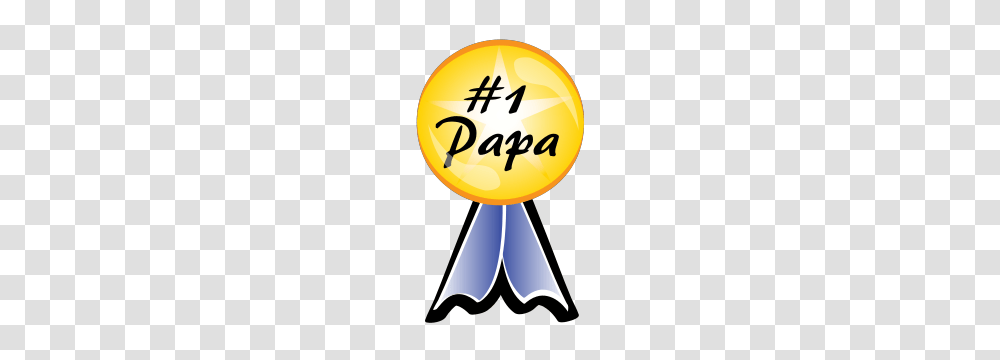 Number One Papa, Gold, Trophy, Gold Medal Transparent Png