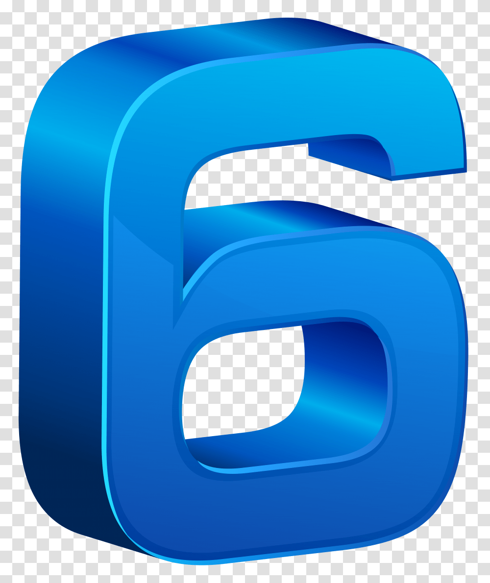 Number Six Blue Clip, Light, Alphabet, Traffic Light Transparent Png