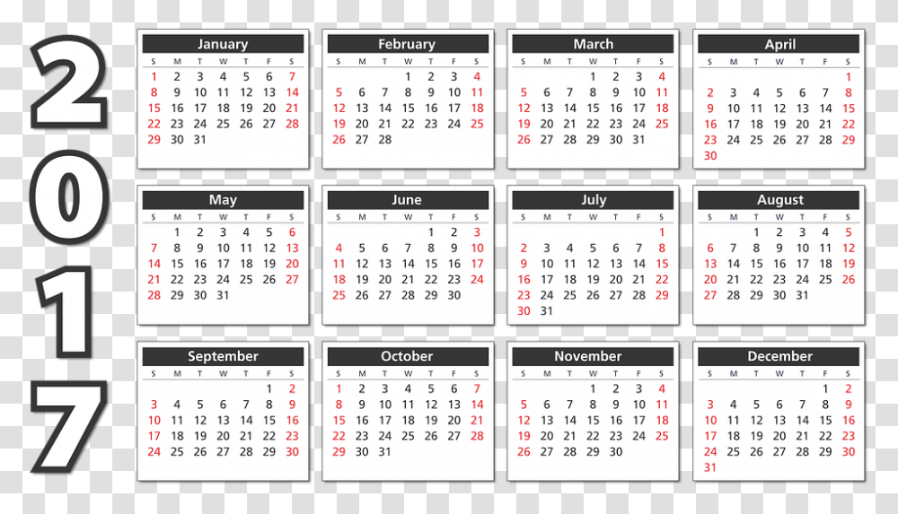 Number, Calendar Transparent Png