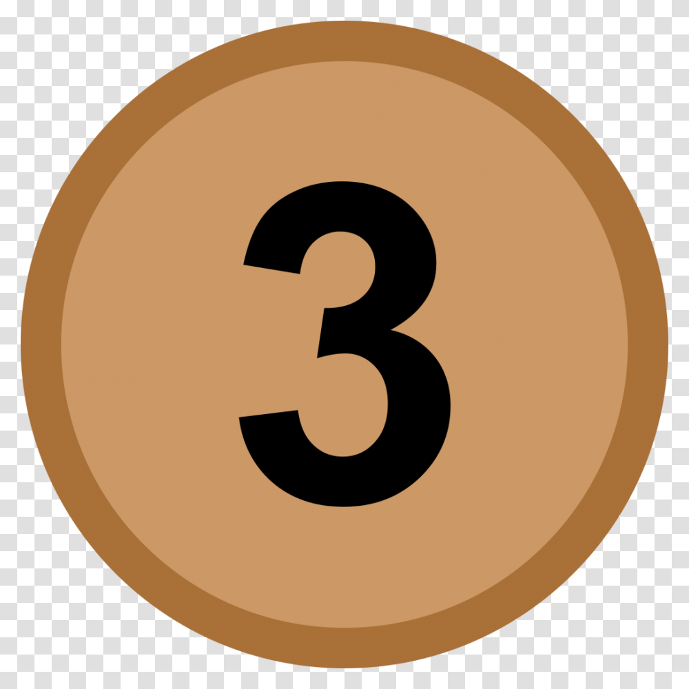 Number Three Inside A Circle Transparent Png