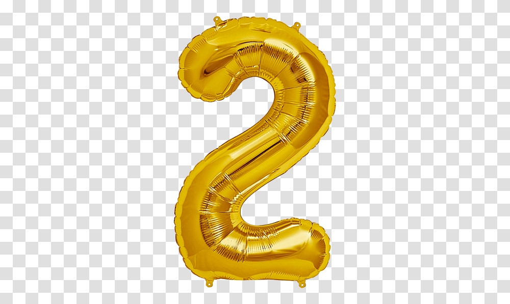 Number Two 2 Jumbo Gold Foil Balloon Number 2 Balloon, Helmet, Clothing, Apparel, Text Transparent Png