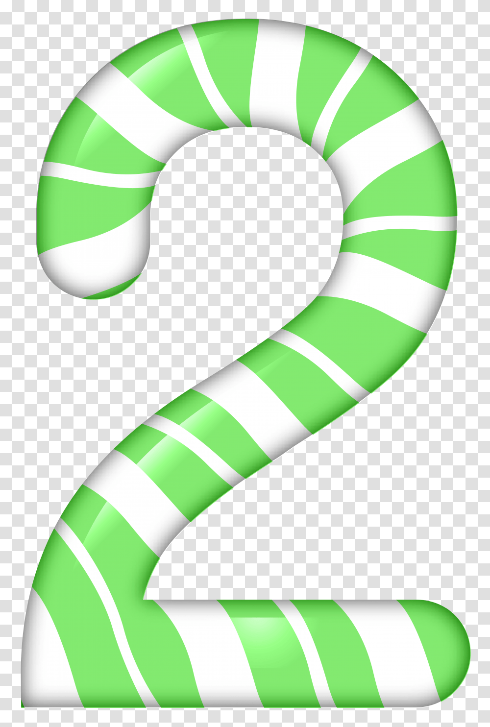 Number Two Candy Style Clip Art, Life Buoy, Balloon, Stick, Cane Transparent Png