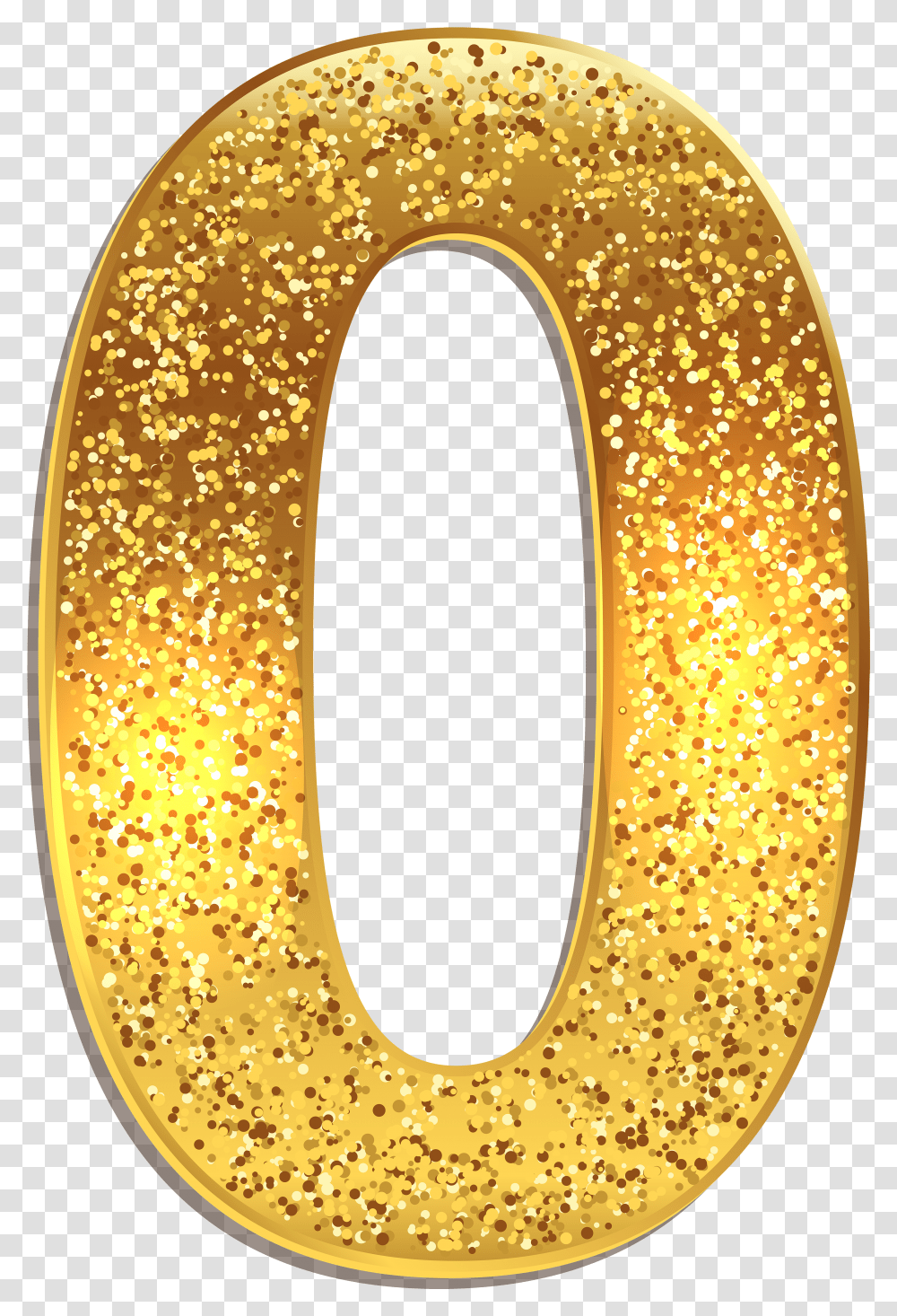 Number Zero Gold Shining Clip Art Image Number 0 Gold Transparent Png