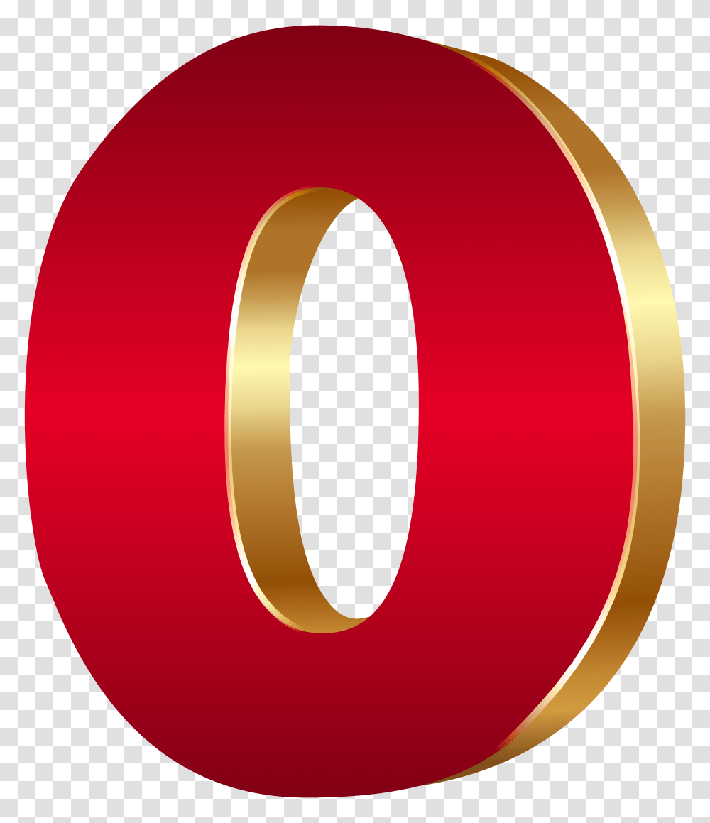 Number Zero Red Gold Clip Art, Label Transparent Png
