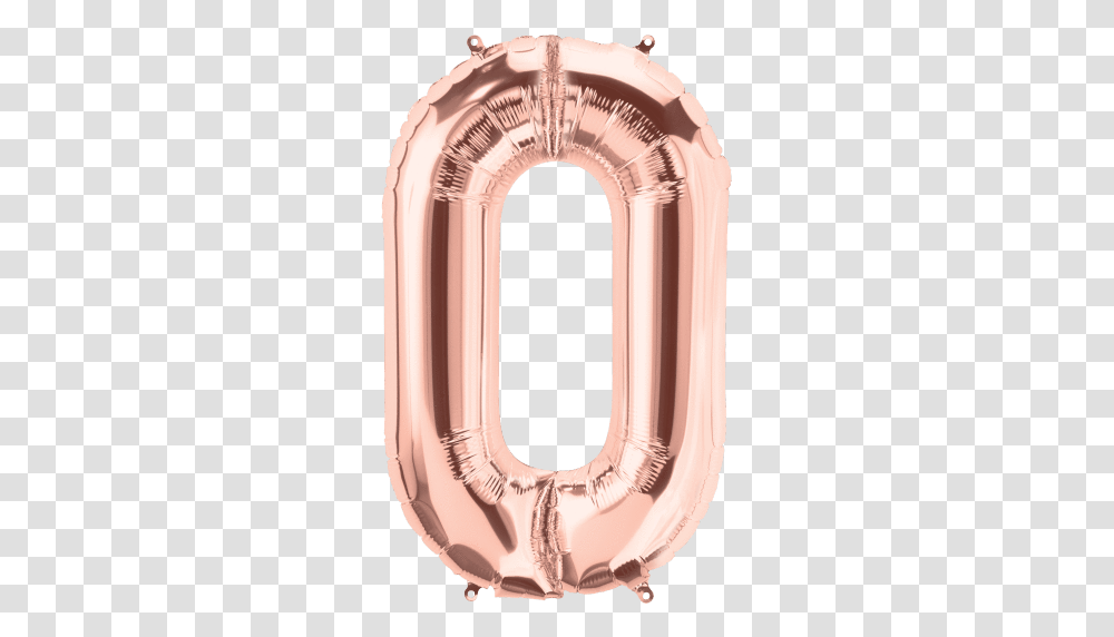 Numbers 0 To 9 Rose Gold Foil Balloon 0 Balloon Rose Gold, Text, Label, Brick, Alphabet Transparent Png