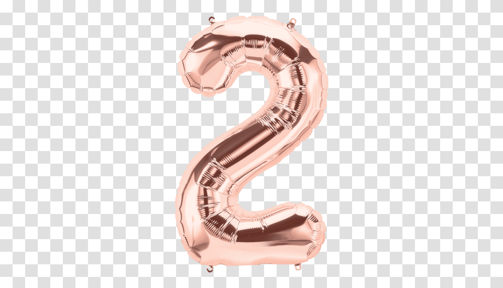 Numbers 0 To 9 Rose Gold Foil Balloon 16 In And 34 Each Number 2 Rose Gold Balloon, Helmet, Clothing, Apparel, Text Transparent Png