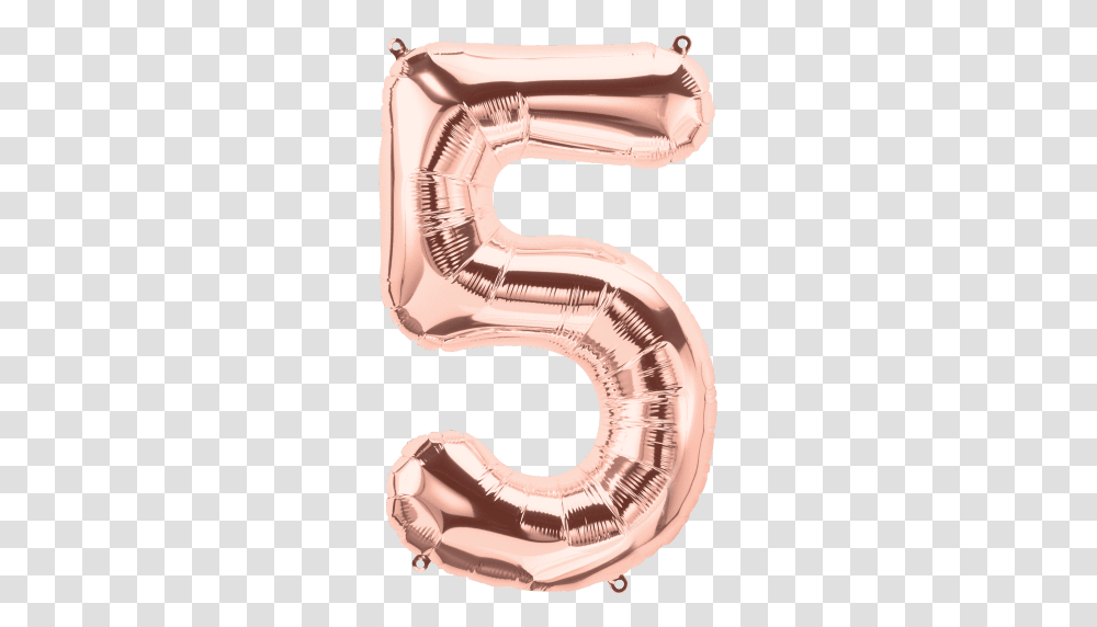 Numbers 0 To 9 Rose Gold Foil Balloon 16 In And 34 Each Number 5 Rose Gold Balloon, Interior Design, Indoors, Text, Mouth Transparent Png