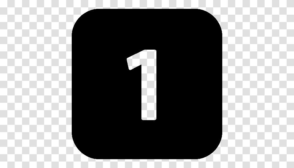 Numbers 1 Black Icon, Alphabet Transparent Png