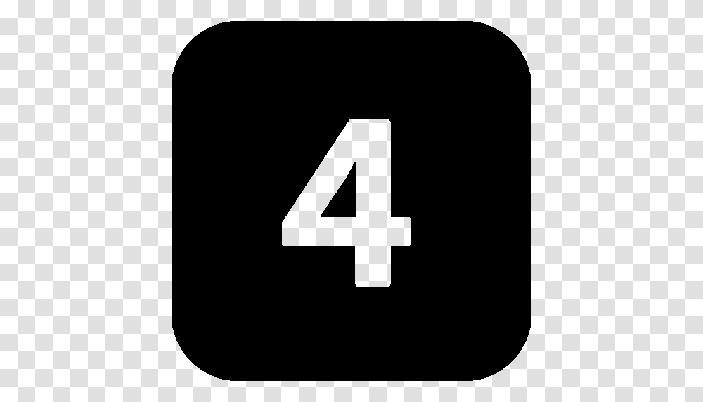 Numbers 4 Black Icon, First Aid, Alphabet Transparent Png