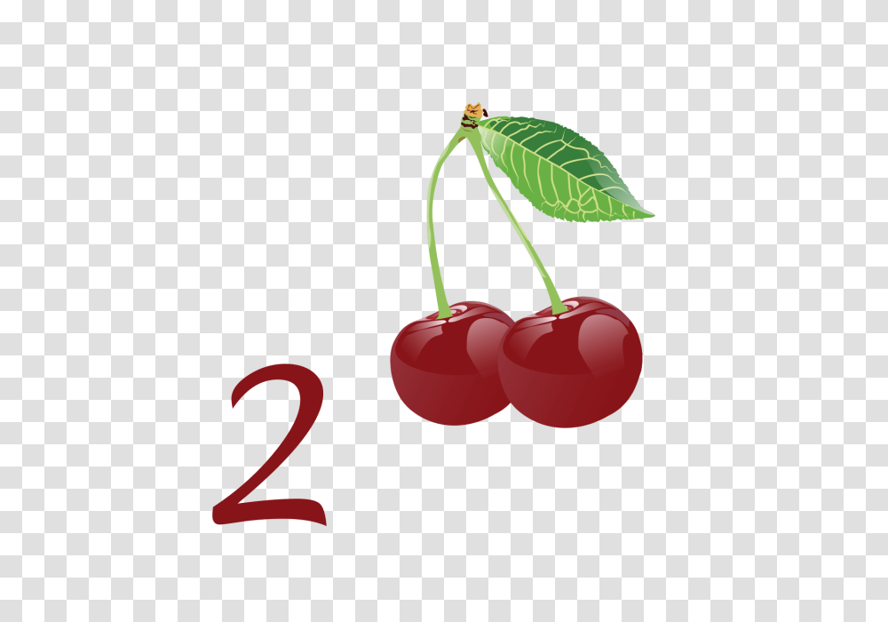 Numbers Alphabets Vector Clip Art One Two Image, Plant, Fruit, Food, Cherry Transparent Png