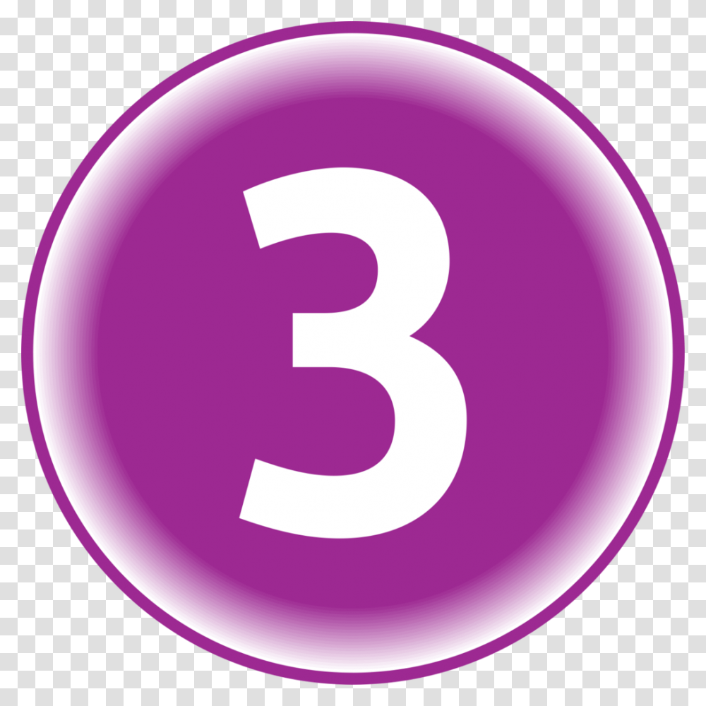 Numbers In Circles, Purple Transparent Png