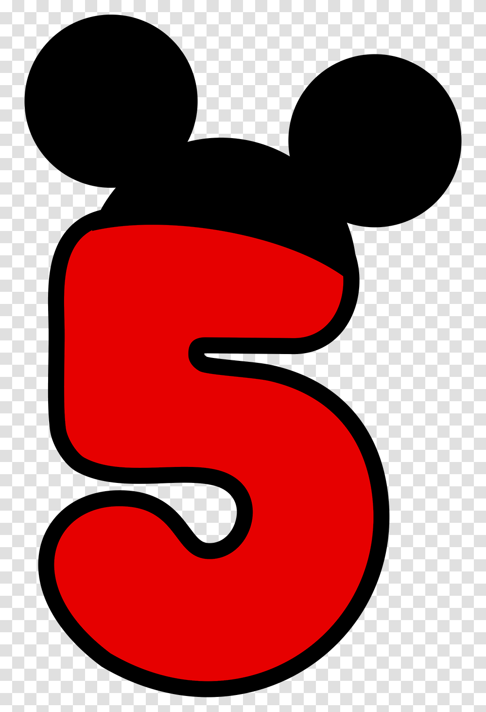 Numero 3 Mickey Mouse, Number, Alphabet Transparent Png