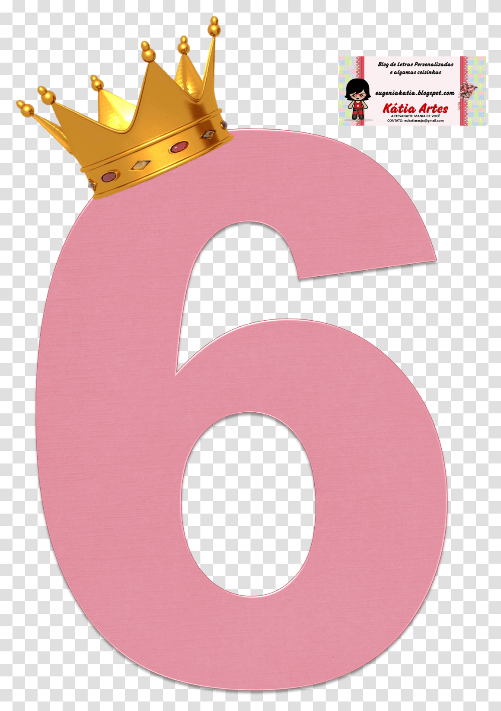 Numero 6 Con Corona, Number Transparent Png