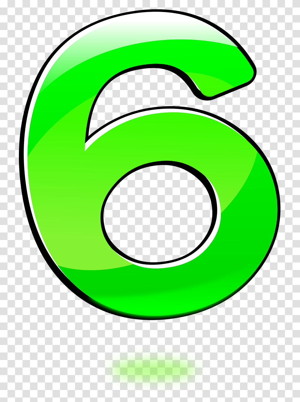 Numero 6 Vector, Number, Green Transparent Png