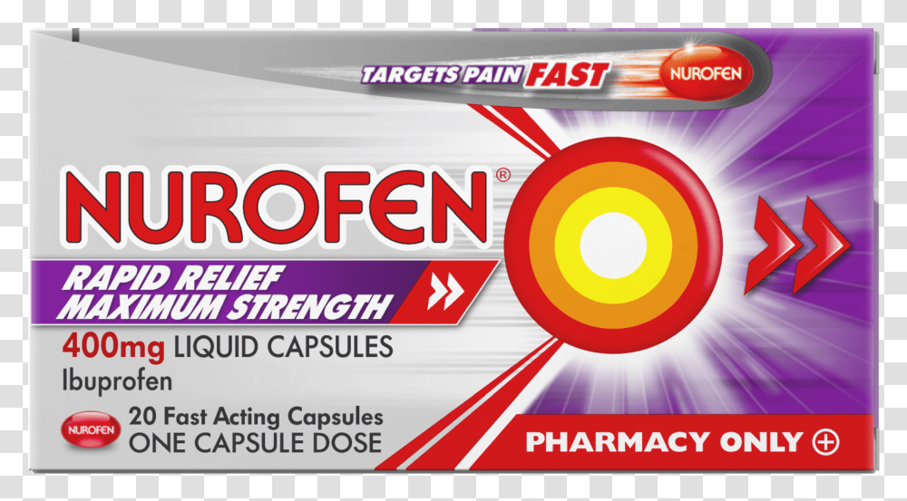 Nurofen Rapid Relief Maximum Strength Liquid Capsules Nurofen, Advertisement, Poster, Flyer, Paper Transparent Png