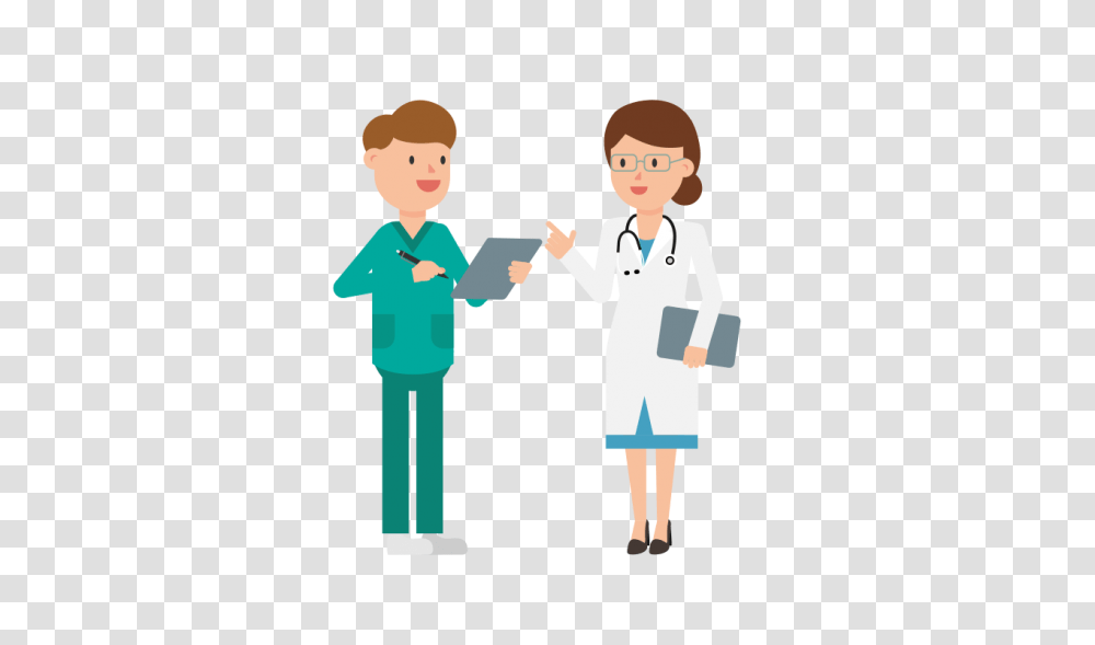 Nurse Animated Doctor And Nurse, Clothing, Apparel, Person, Human Transparent Png