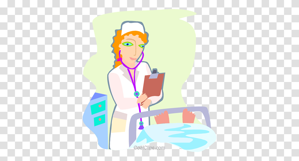 Nurse Caring For A Sick Patient Royalty Free Vector Clip Art, Person, Human, Poster, Advertisement Transparent Png