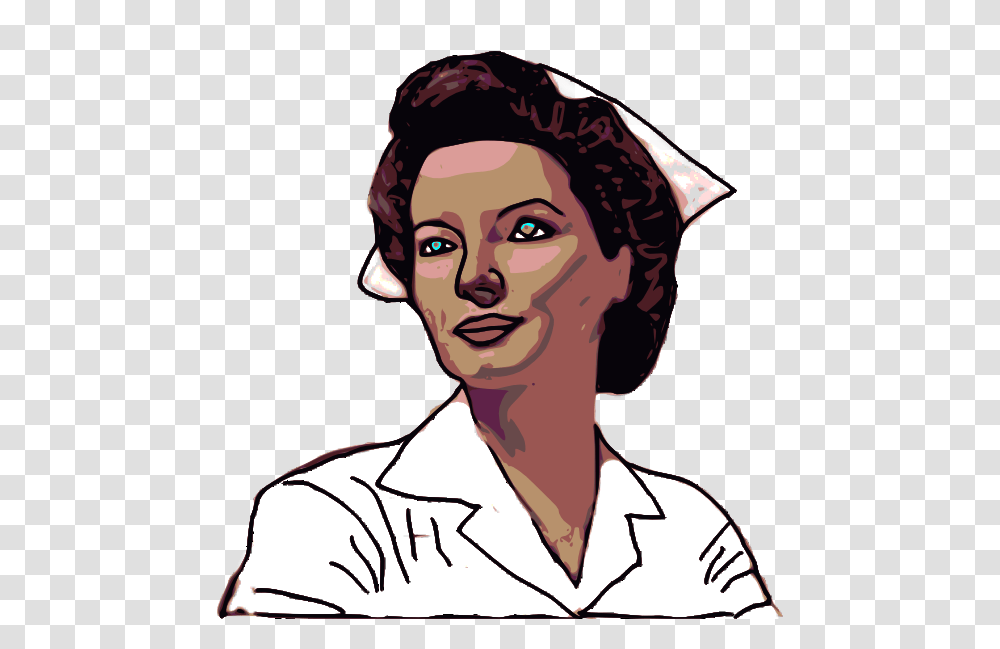Nurse Clip Art, Face, Person, Head, Portrait Transparent Png
