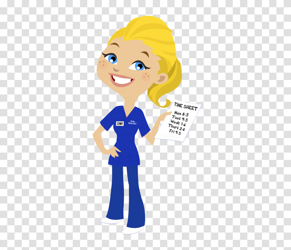 Nurse Clipart Blonde Hair, Label, Paper, Person Transparent Png