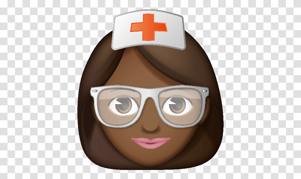Nurse Emoji, Glasses, Accessories, First Aid, Head Transparent Png