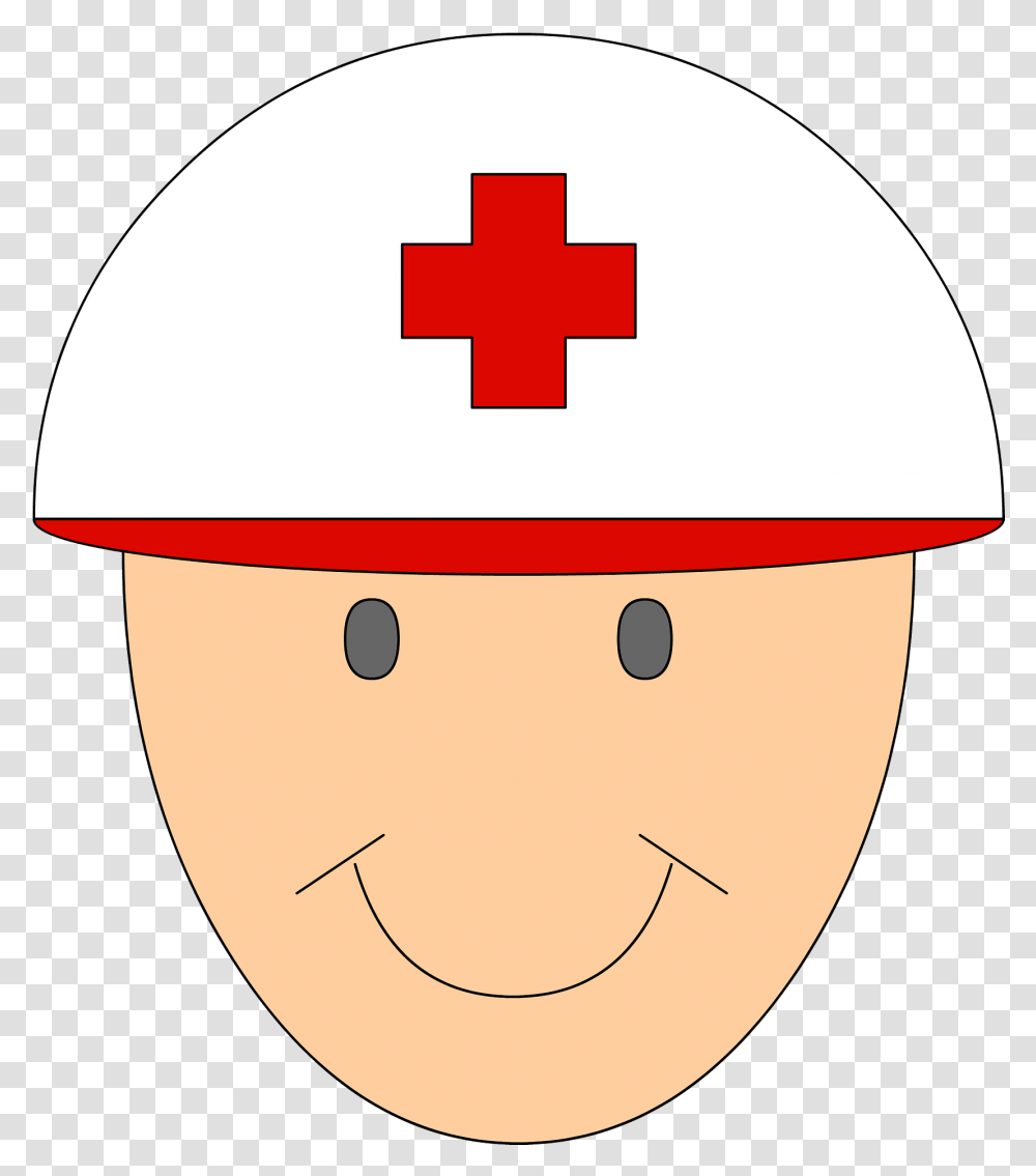 Nurse Face Clipart Free Download Creazilla Happy, Logo, Symbol, Trademark, Red Cross Transparent Png