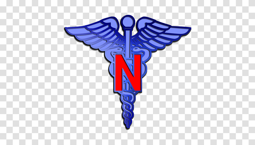 Nurse Medical Blue Caduceus Symbol Clipart Image, Cross, Jay, Bird, Animal Transparent Png