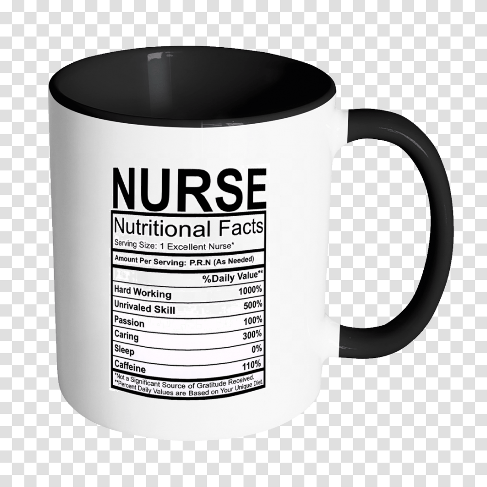 Nurse Nutritional Facts Label Accent Mug Mingift, Coffee Cup, Shaker, Bottle Transparent Png