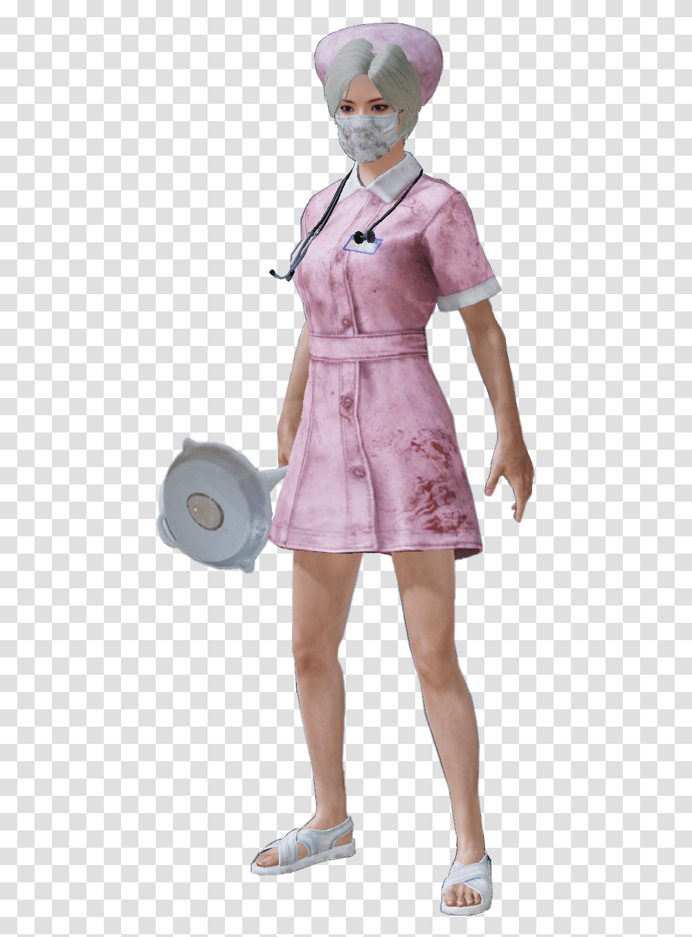 Nurse Pubg Pink Girl Character Freetoedit Pubg Girl Character, Person, Coat, Dress Transparent Png