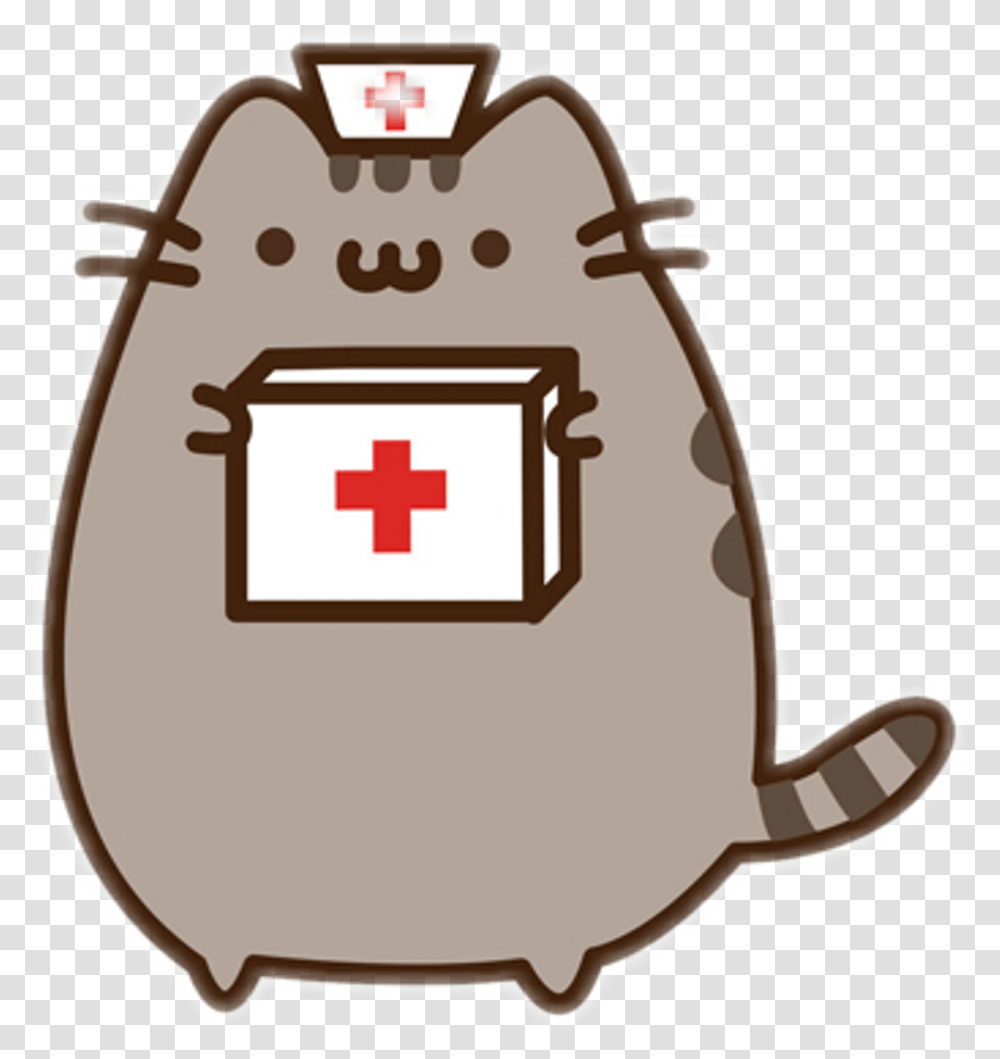 Nurse Pusheen, First Aid, Logo, Trademark Transparent Png