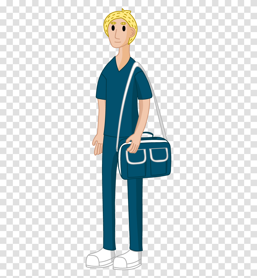 Nurse Rob Shoulder Bag, Person, Human, Chair, Furniture Transparent Png