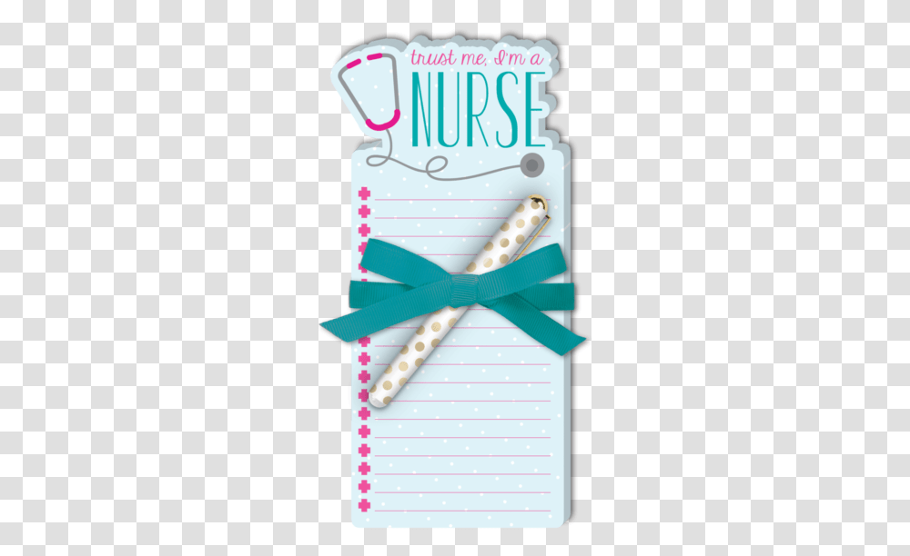 Nurse Stethoscope Note Pad With Pen Lady Jayne Nurse Pad, Gift, Text, Scissors, Blade Transparent Png
