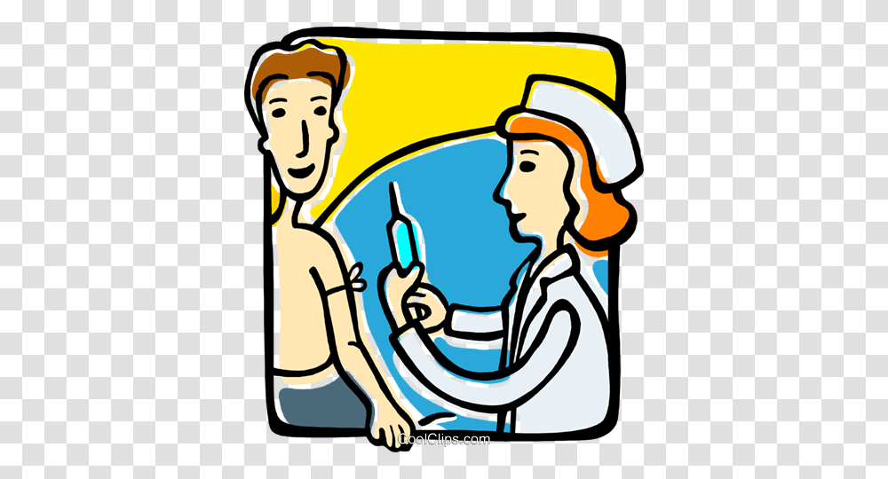 Nurse With A Needle Royalty Free Vector Clip Art Illustration, Doctor Transparent Png