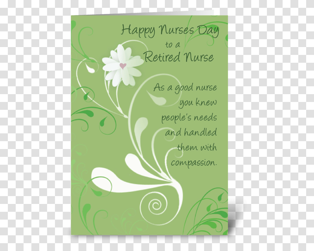 Nurses Day Retired Nurse Thank You Greeting Card Hospice Cards, Floral Design, Pattern Transparent Png