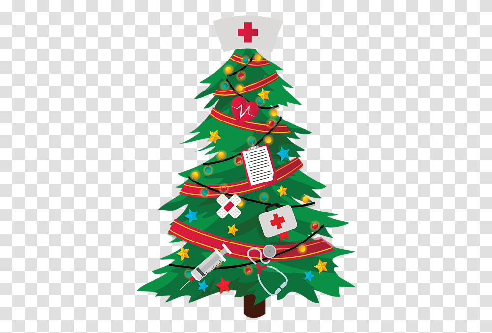 Nursing Christmas Nurses, Tree, Plant, Ornament, Christmas Tree Transparent Png