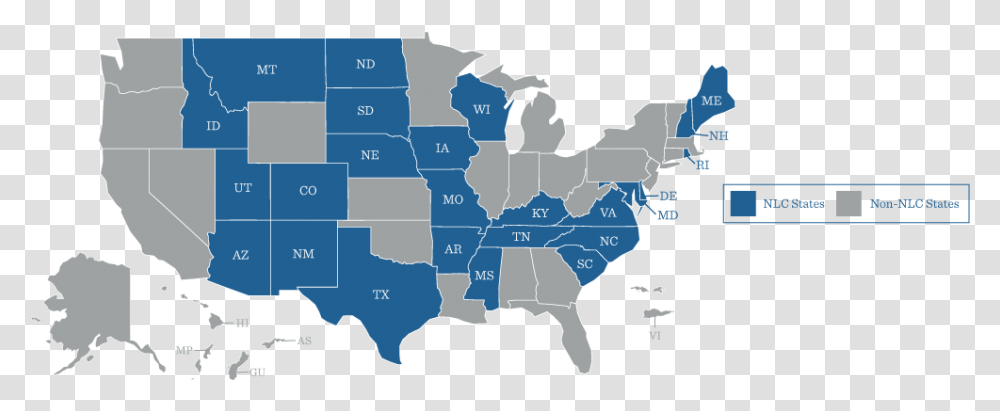 Nursing Compact States 2019, Map, Diagram, Plot, Atlas Transparent Png
