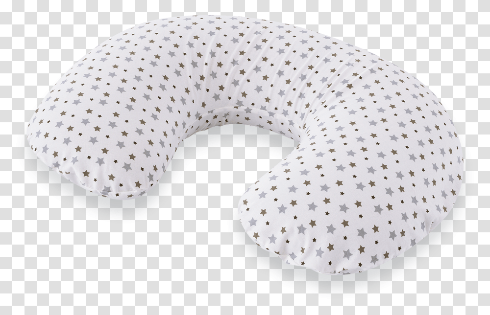 Nursing Pillow White With Grey Stars Trumeland Illustration, Cushion, Headrest Transparent Png