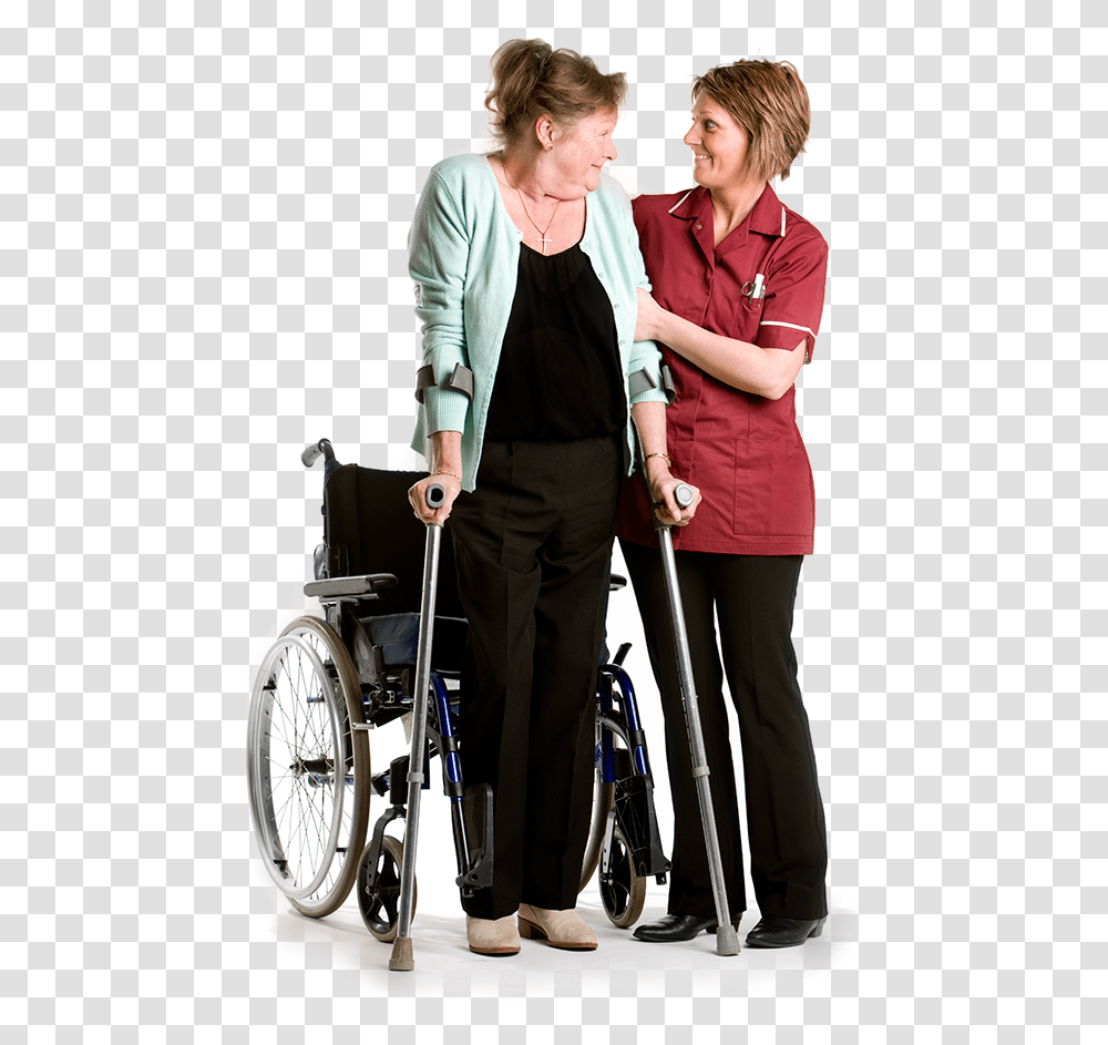 Nursing Service People Health Long Wheelchair With People, Furniture, Machine, Person, Human Transparent Png