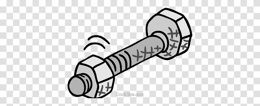 Nut And Bolt Royalty Free Vector Clip Art Illustration, Machine, Drive Shaft, Screw Transparent Png