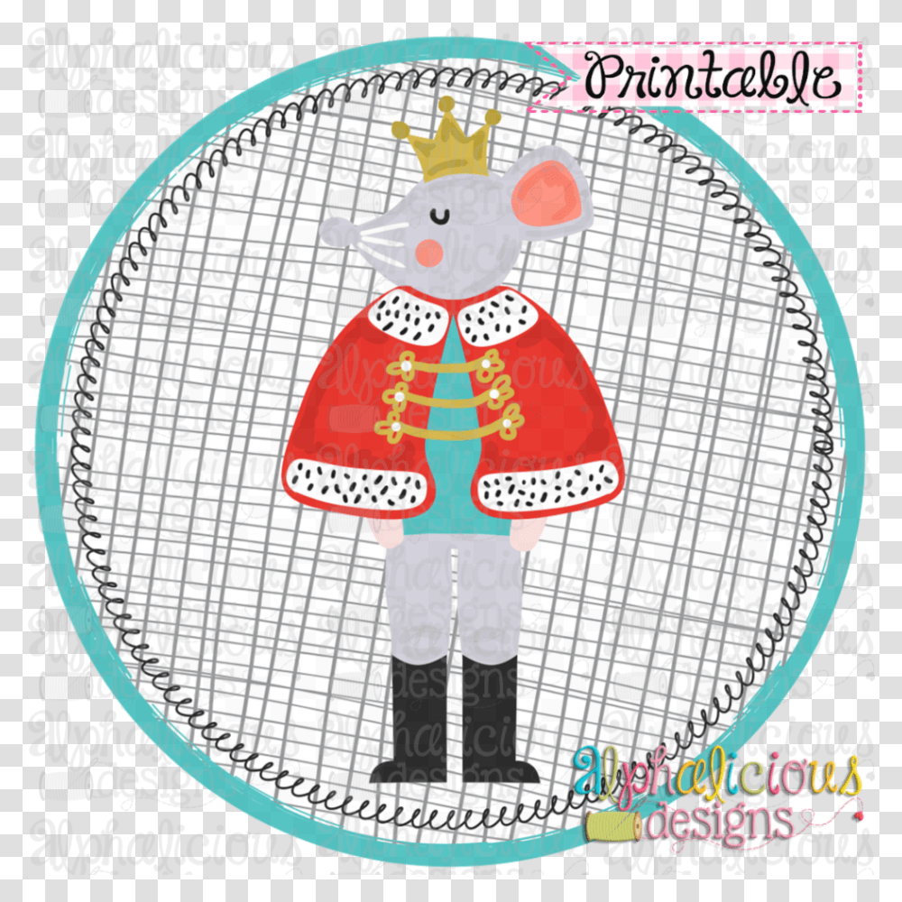 Nutcracker Mouse King In Circle Printable Illustration, Poster, Advertisement, Pattern Transparent Png