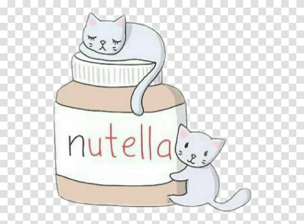 Nutella Cats Kawaii Kittens Nya Kotyata Koshki Cartoon, Cake, Dessert, Food, Wedding Cake Transparent Png