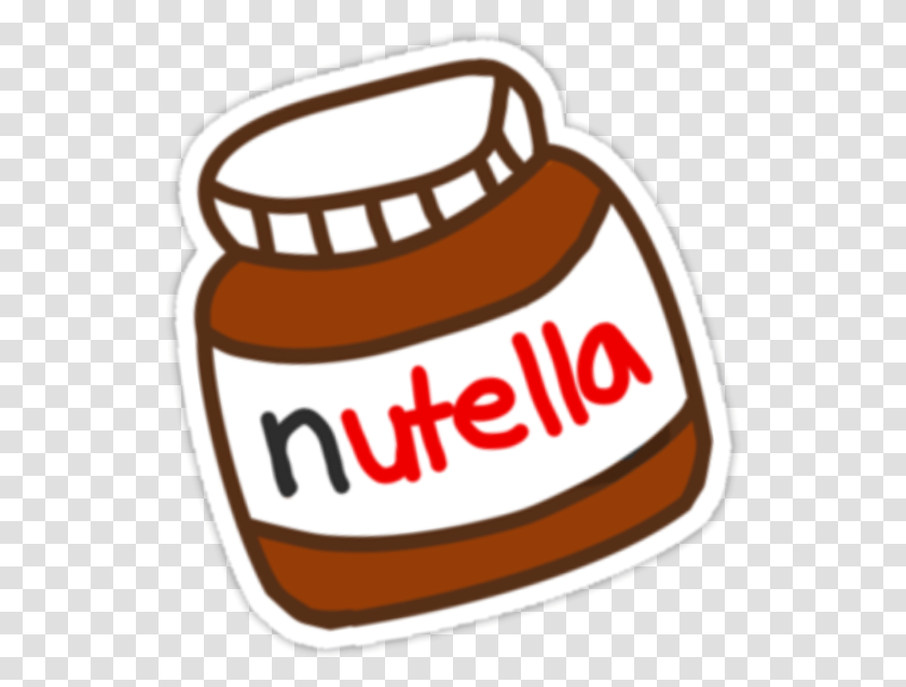 Nutella Chocolate Nuts Hazelnut Nievesart Freetoedit Cute Stickers, Ketchup, Food, Jar Transparent Png