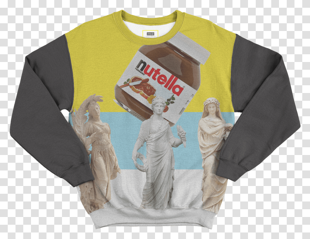 Nutella Hazelnut Cocoa Spread Chocolate Cream Choclate Sweater, Apparel, Sleeve, Long Sleeve Transparent Png