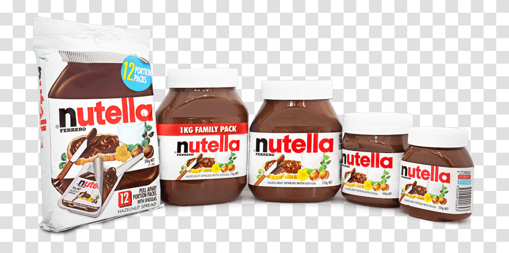 Nutella Products Nutella Size Comparison, Label, Food, Beer Transparent Png