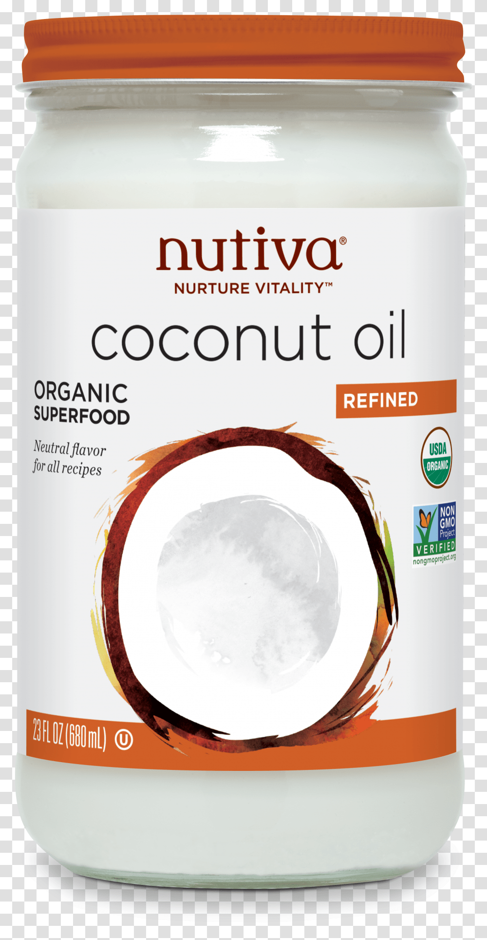 Nutiva Refined Coconut Oil Nutiva Nutiva Coconut Oil Transparent Png