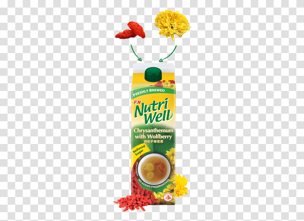 Nutri Chrysanthemum Tea, Plant, Bowl, Food, Bottle Transparent Png