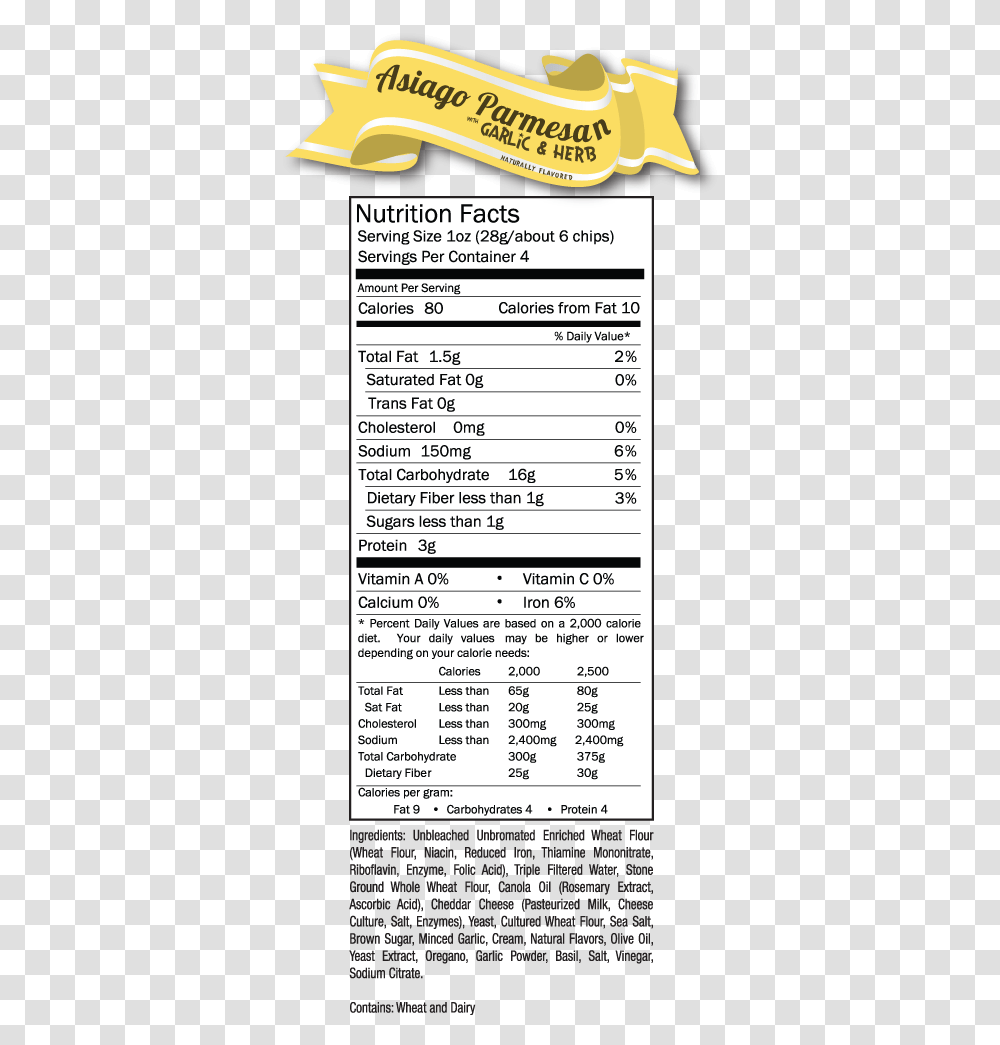Nutrition Deli Herbcheese Nutrition Facts, Label, Word, Page Transparent Png